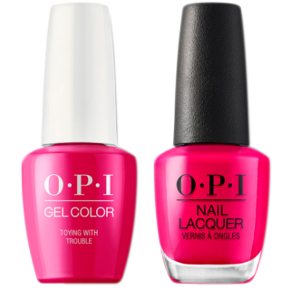 OPI GelColor And Nail Lacquer, Nutcracker Collection, K09, Toying With Trouble, 0.5oz 